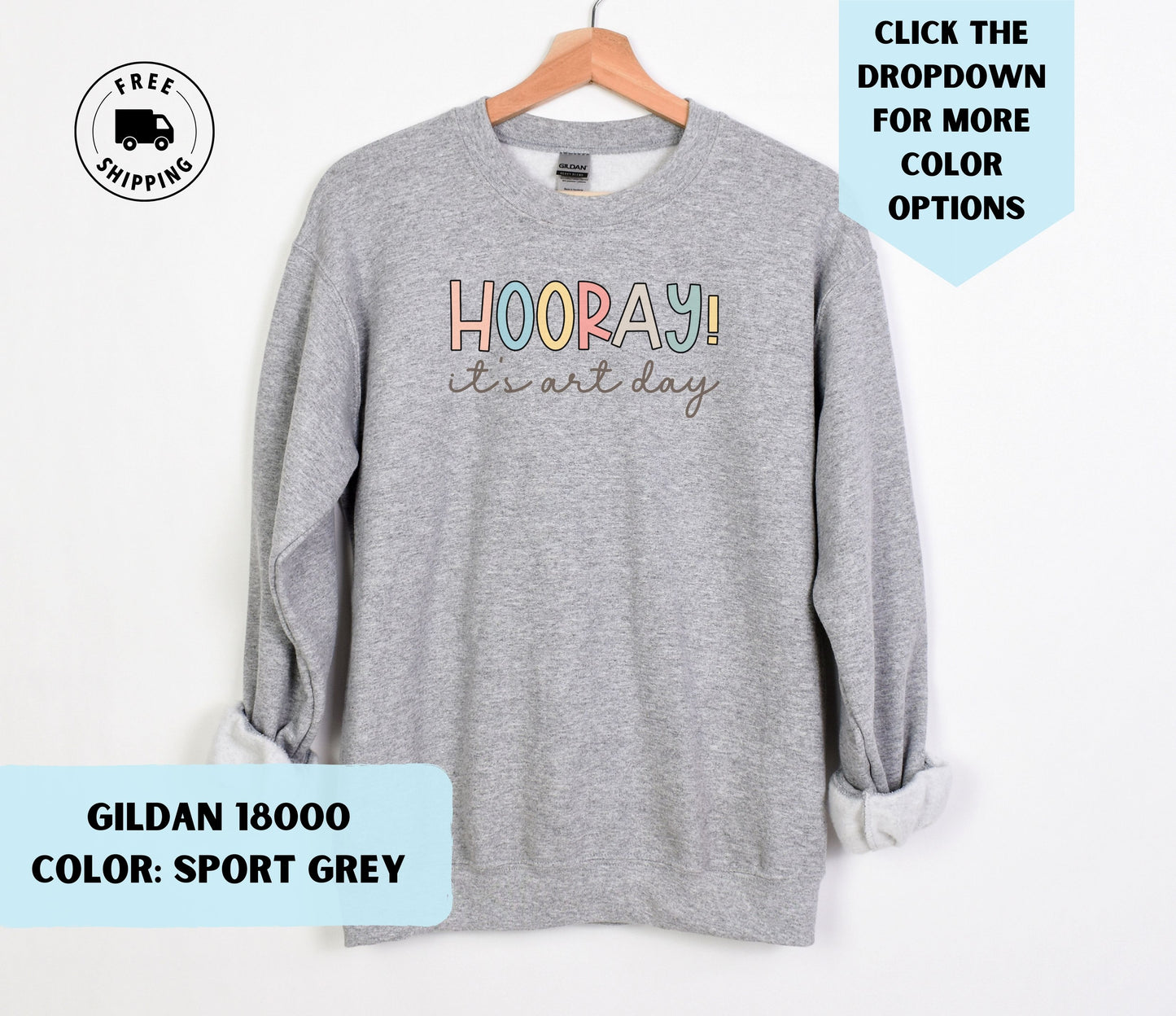 Hooray! It's Art Day Crewneck