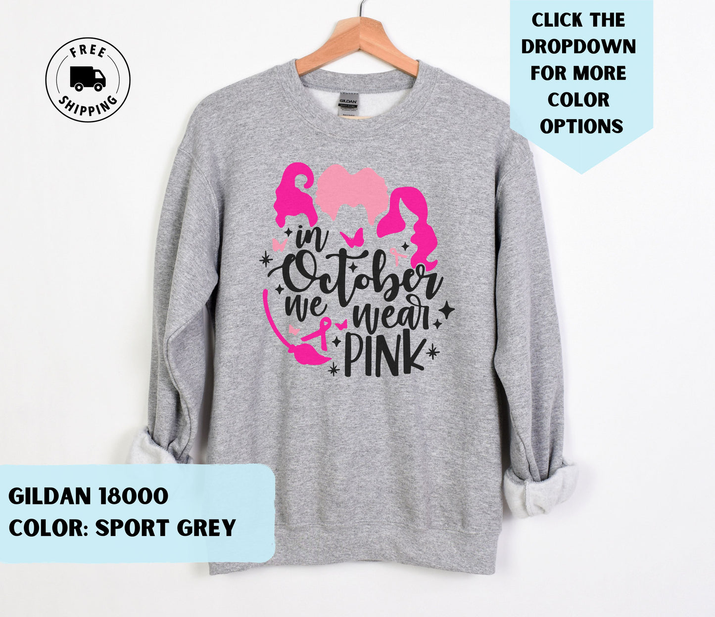 Sanderson Pink Breast Cancer Awareness Crewneck