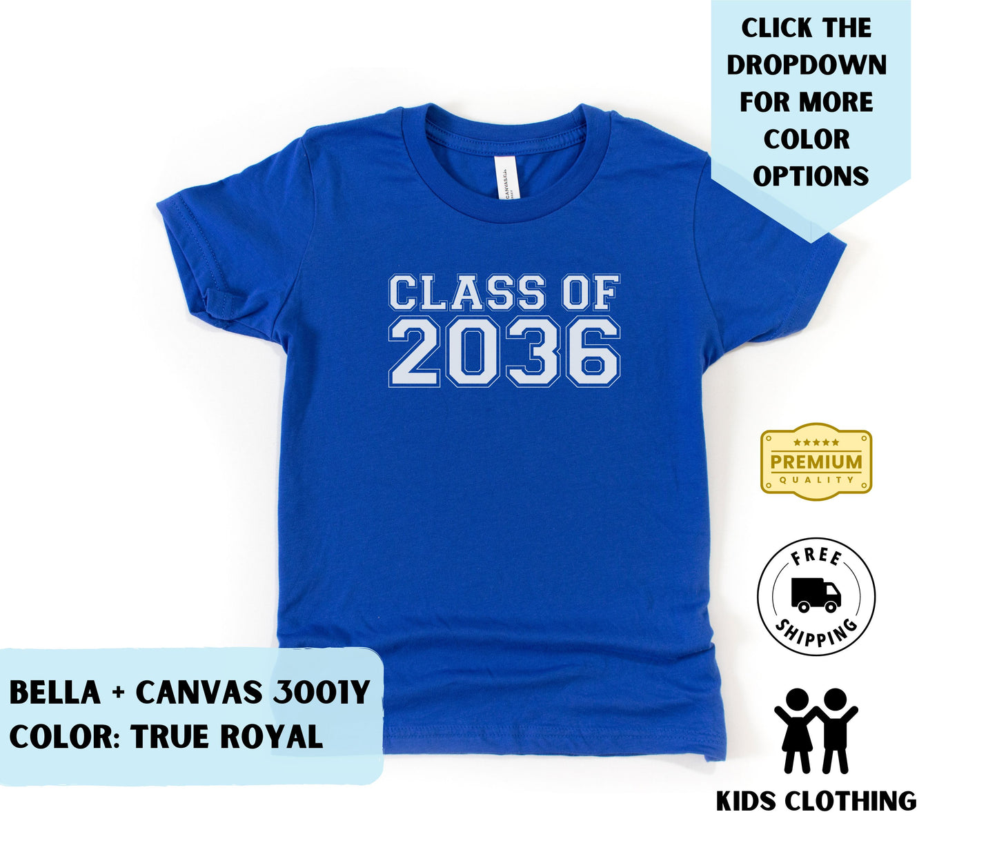 Youth Class of 2036 Kinder T-Shirt