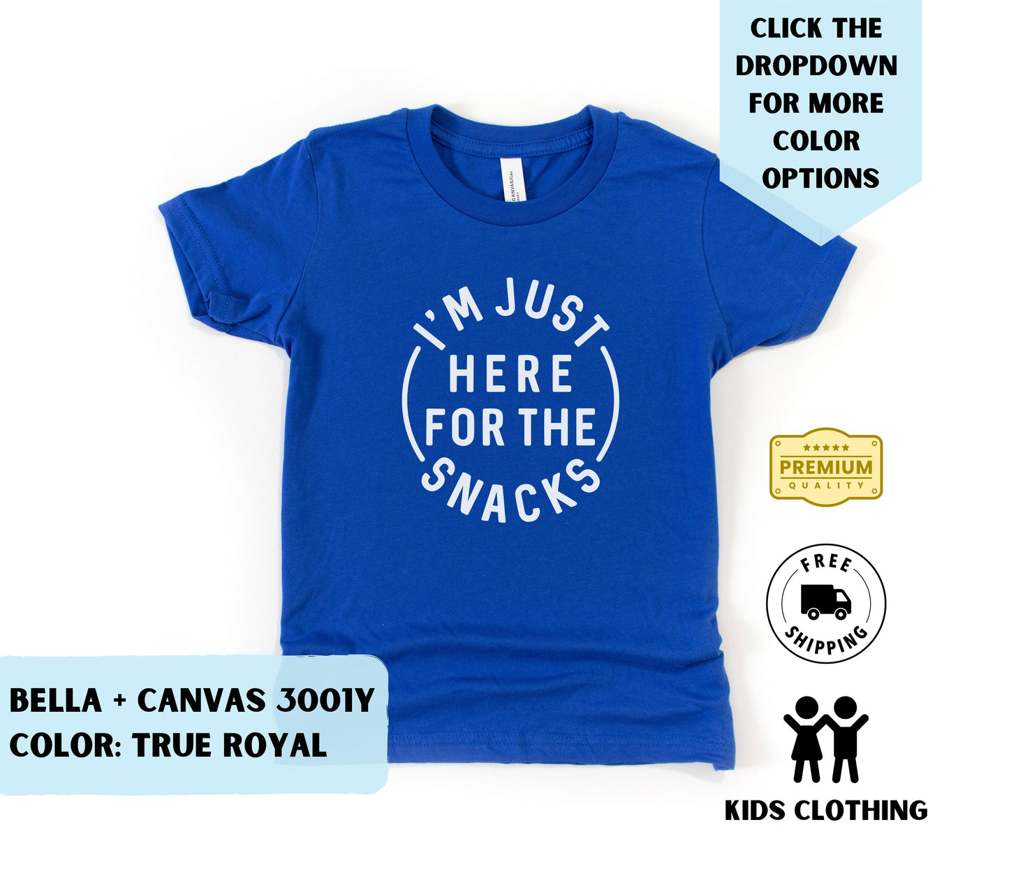 Toddler Here for the Snacks T-Shirt