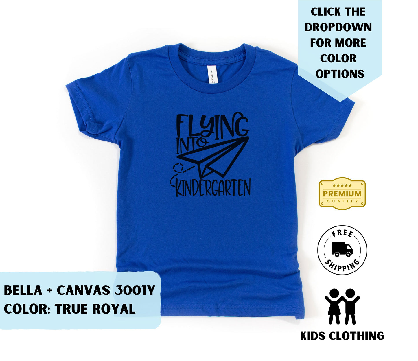 Youth Flying Into Kindergarten T-Shirt