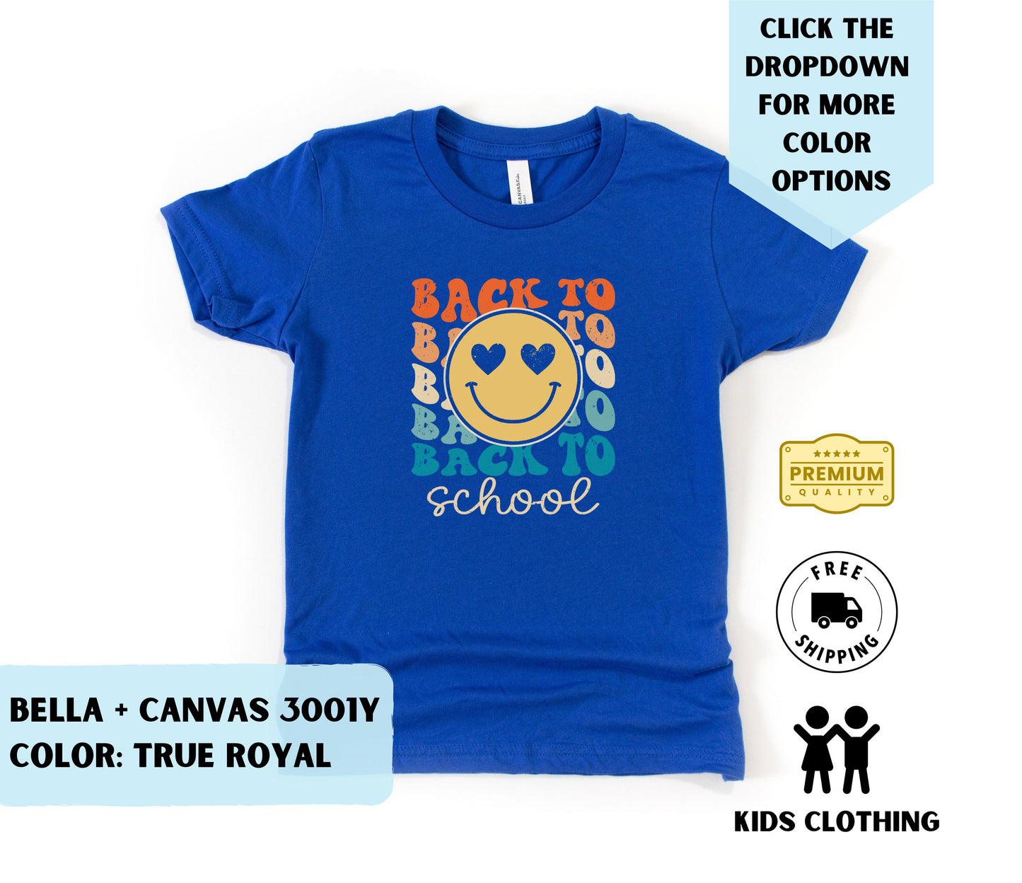 Youth Back to School Smiley T-Shirt