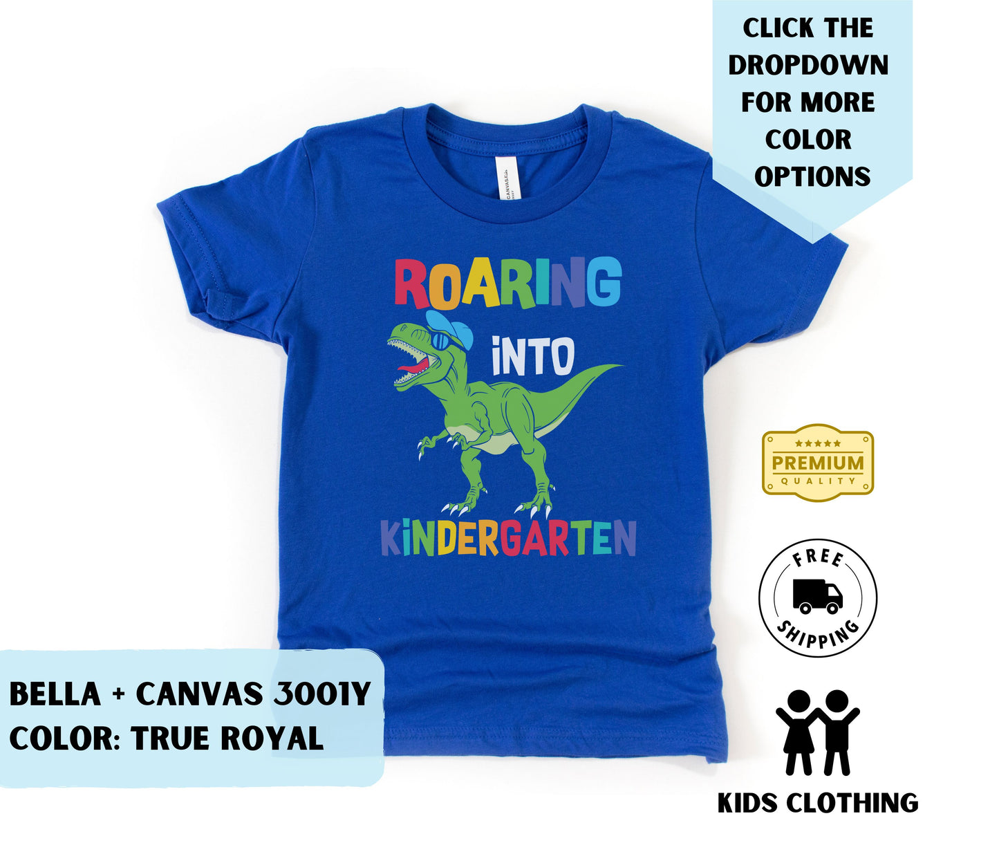 Toddler Roaring into Kindergarten T-Shirt