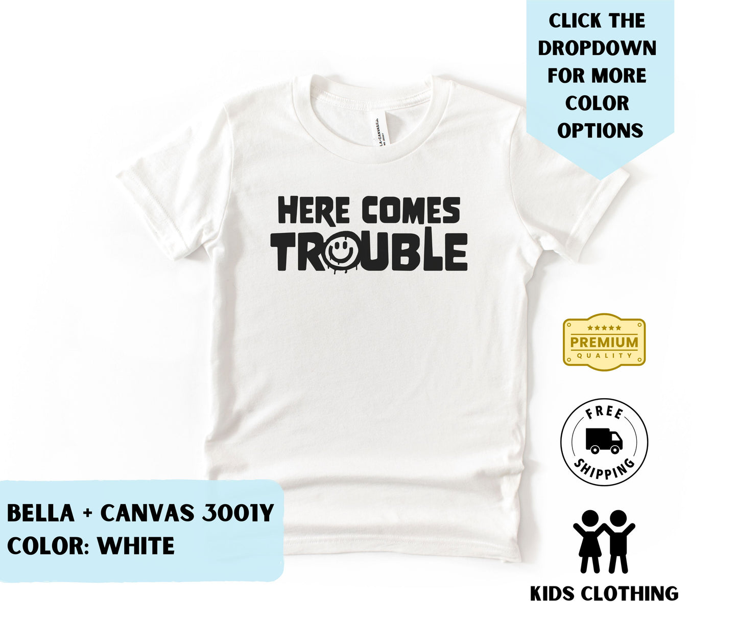 Youth Here Comes Trouble T-Shirt