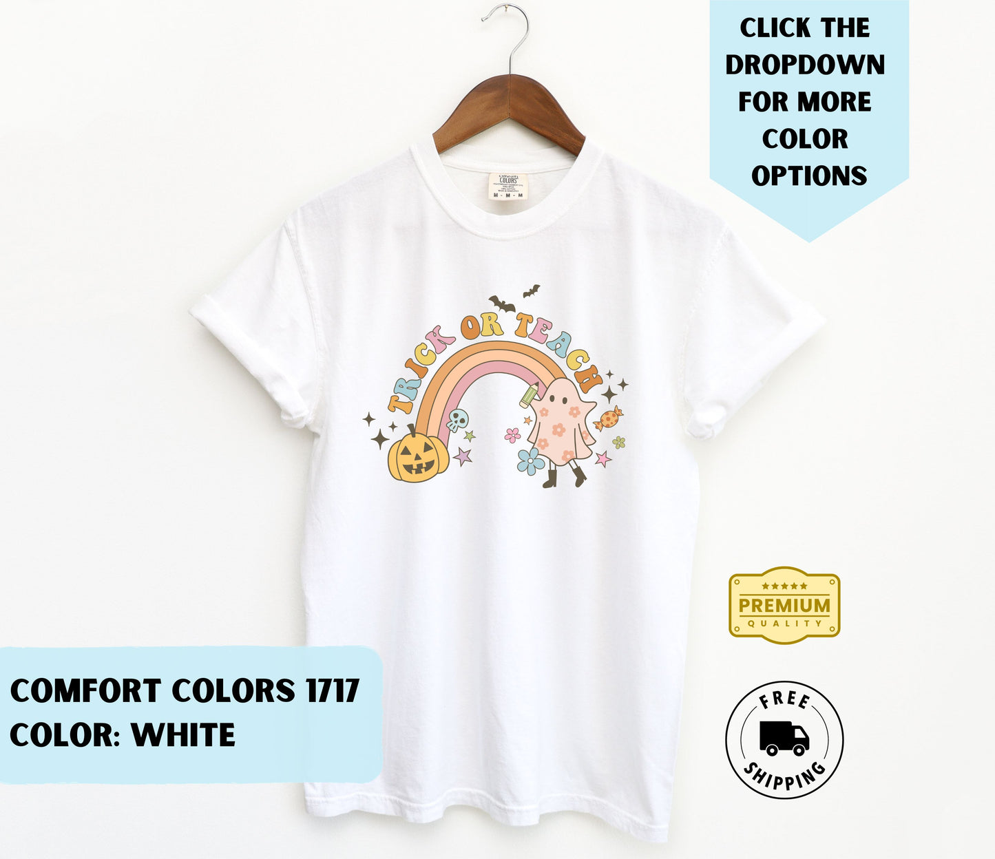 Trick or Teach Rainbow T-Shirt