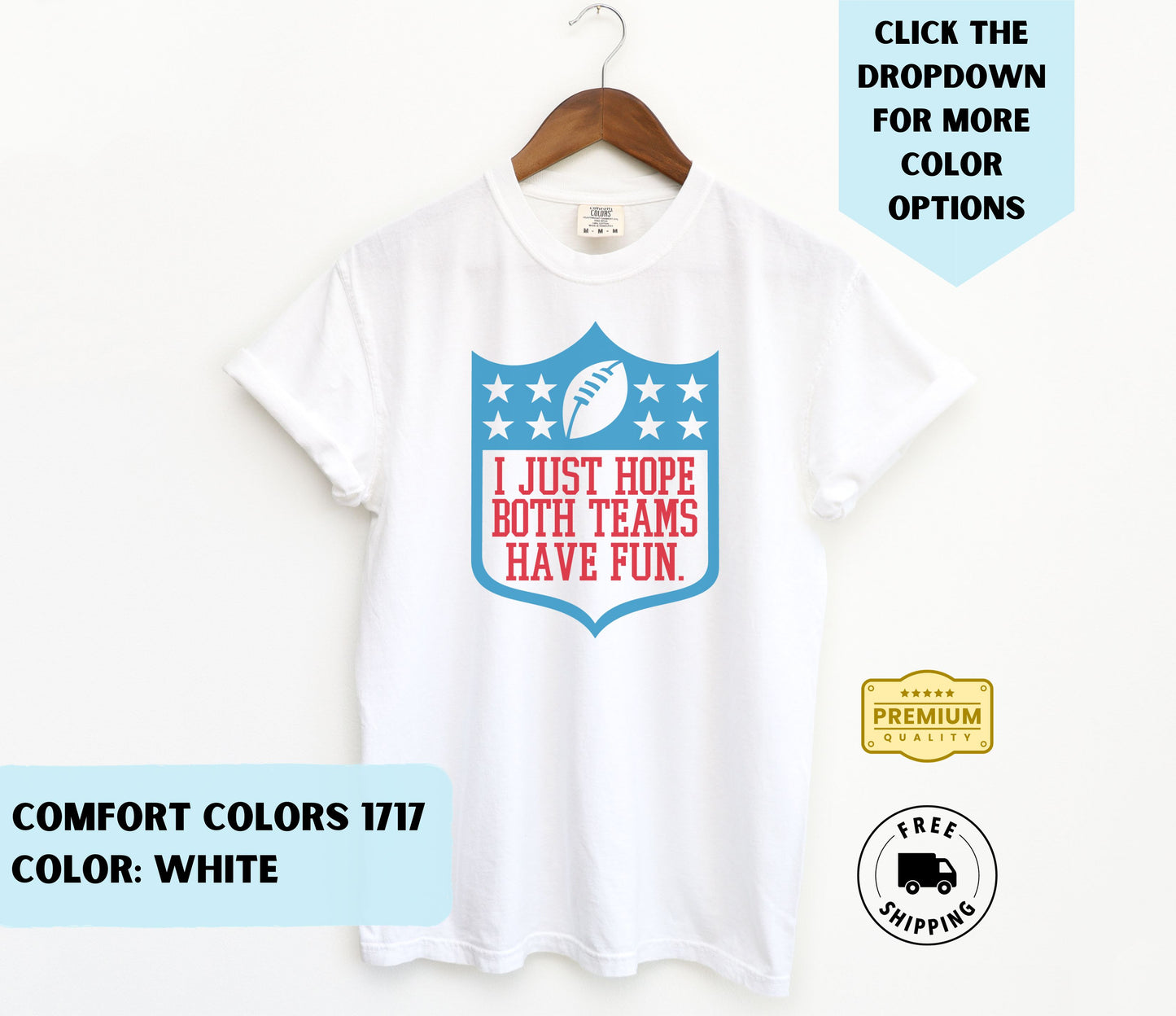 Football League Fun Light Blue T-Shirt